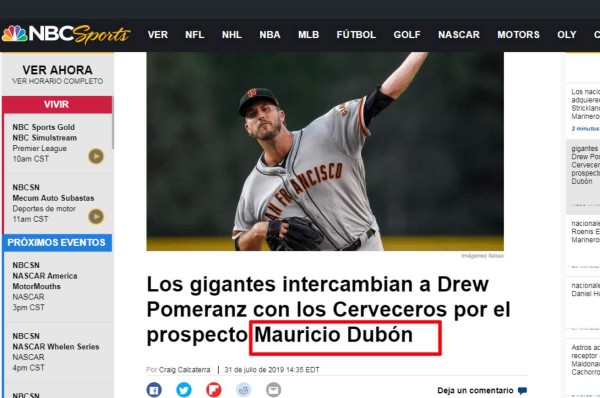 La prensa de EUA hace eco del traspaso de Mauricio Dubón a Giants