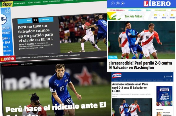 Prensa peruana furiosa tras caer ante El Salvador: 'Ridículo' y 'desatre'