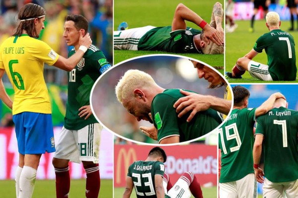 Las desgarradoras fotos de jugadores de México tras eliminación en Rusia 2018