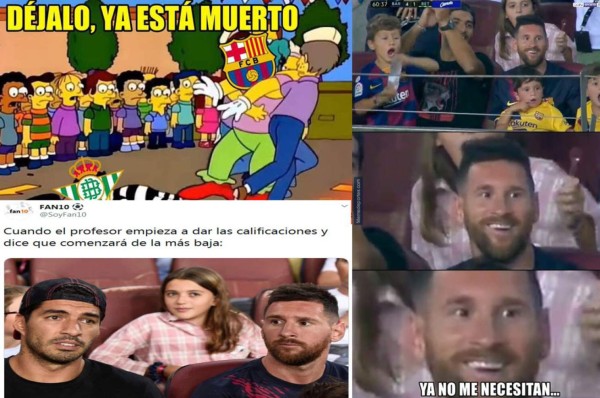 Crueles: Los memes de la paliza del Barcelona al Betis con los gestos de Messi como protagonistas