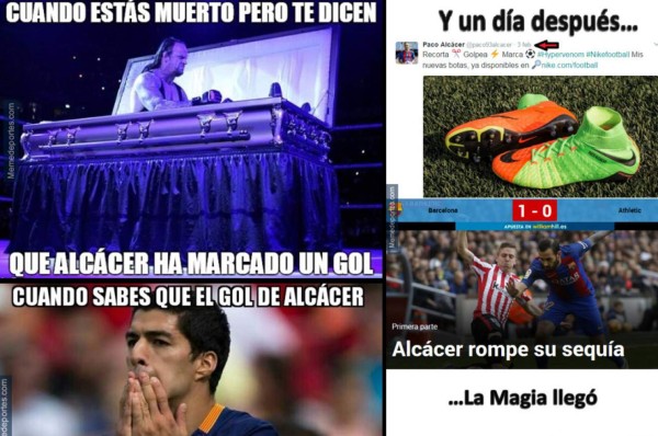 ¡Paco Alcácer, protagonista de crueles memes por su gol!