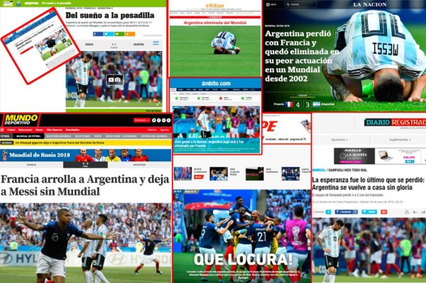 PORTADAS: Así titulan los diarios la eliminación de Argentina de Messi de Rusia 2018