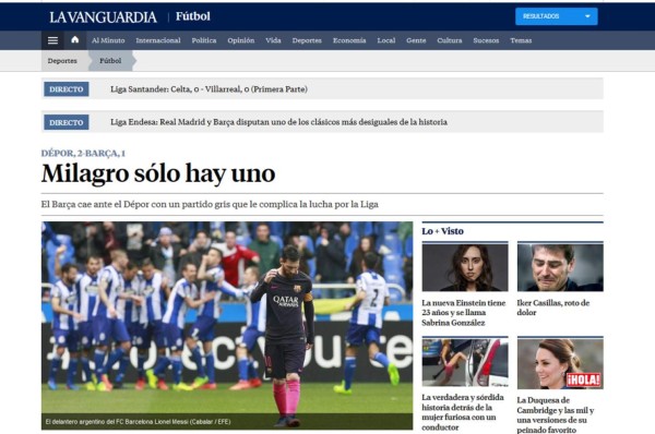 Prensa internacional critica al Barcelona, que pasó de lo sublime a lo ridículo