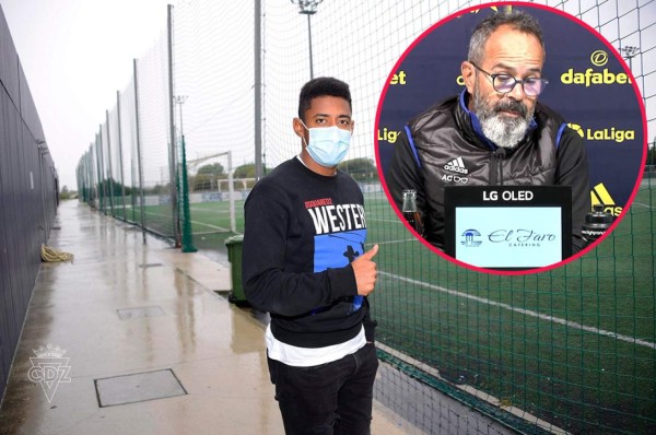 Choco Lozano ya está en Cádiz tras superar el Coronavirus, pero el DT Álvaro Cervera le da descanso