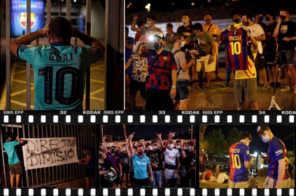 Messi pide irse del Barcelona y así reaccionan los aficionados en las afueras del Camp Nou