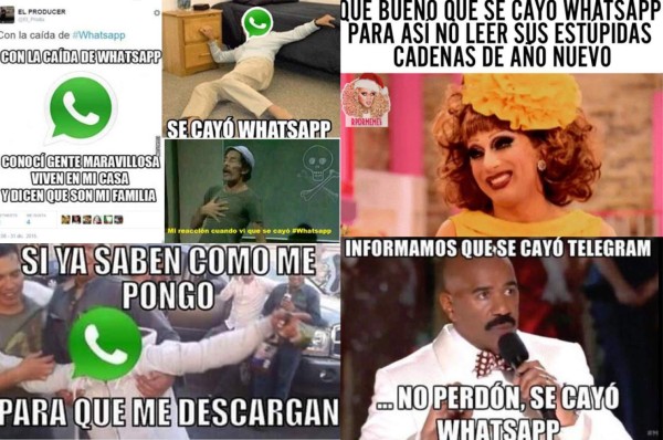 Se cae whatsapp y lo acribillan con duros memes