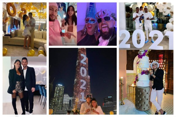 ¡Fiesta de Neymar y Cristiano, beso de Messi! Así recibieron el 2021 los grandes futbolistas del planeta