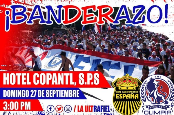 ¿Banderazo? Olimpia no jugará solo ante el Real España, La Ultra Fiel prepara su fiesta