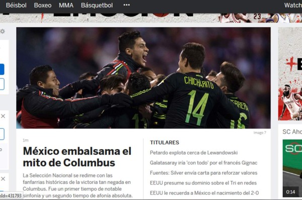 'Adiós fantasmas', 'El tri congeló Columbus', la prensa de México vibra con triunfo ante Estados Unidos