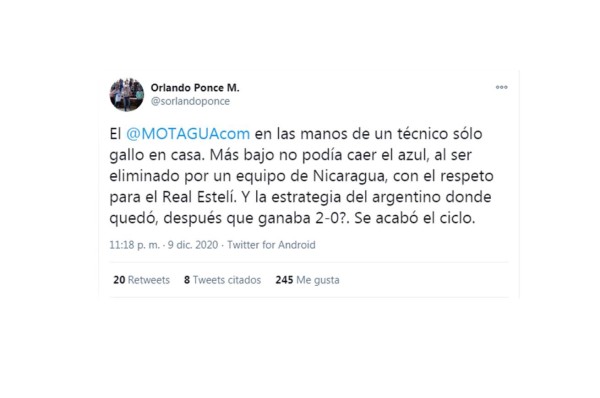Periodistas tildan de 'bochorno' y 'vergüenza' el papelón de Motagua ante Real Estelí