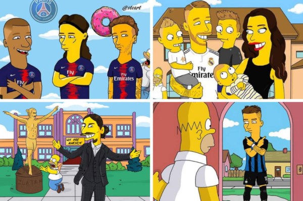 Imperdible: Así se ven Messi, Cristiano Ronaldo y las estrellas del fútbol en los Simpsons