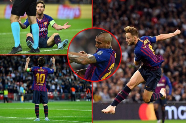 No se vio por tv: La pelea de Vidal y la típica de Messi en Wembley