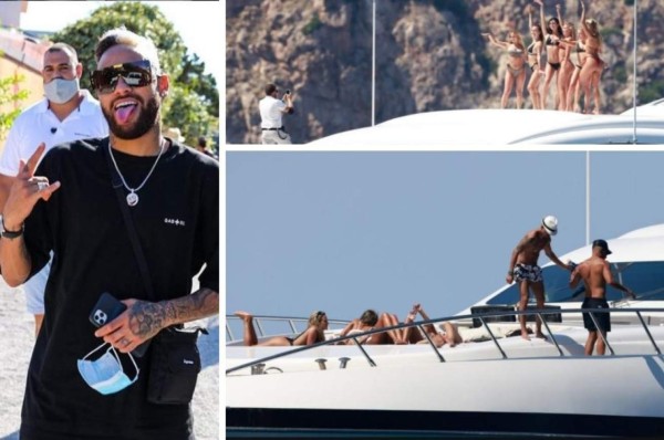 ¡Rodeado de mujeres! Las candentes vacaciones de Neymar en Ibiza y con la ex de Maluma