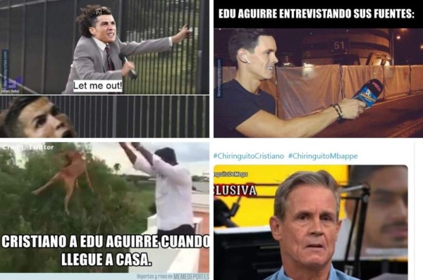 Cristiano Ronaldo anunció que no volverá al Real Madrid y los memes destrozan a Edu Aguirre