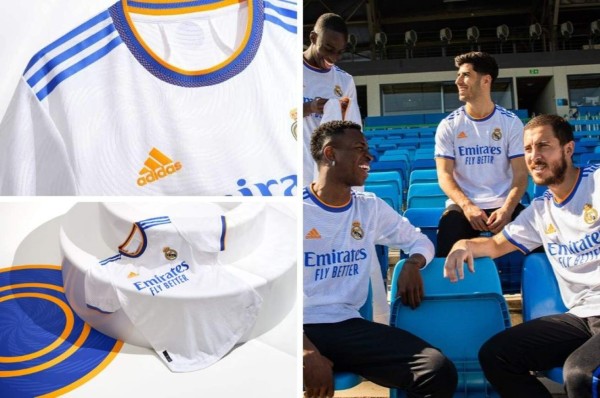 Con nuevo escudo y un crack no aparece: Real Madrid presenta sus camisetas para la temporada 2021-22
