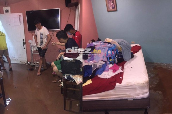 Huracán Eta le inunda la casa a jugador del Vida en la ciudad de La Ceiba