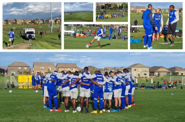 ¡Ambulancia y baño en el autobús! Así fue el primer entreno de la Selección de Honduras en Denver