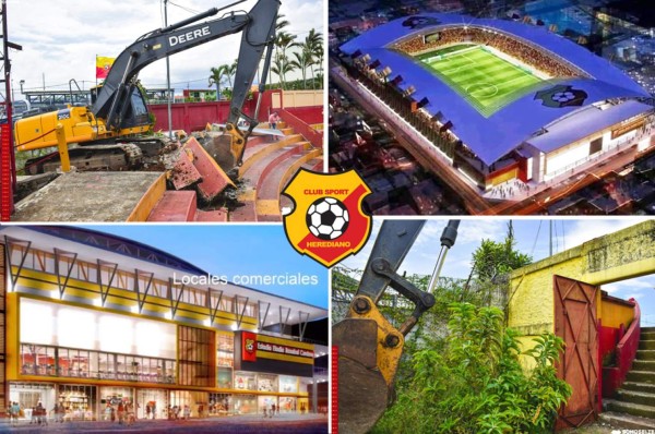 Herediano demuele el vetusto Eladio Rosabal Cordero y comienza el sueño de su nuevo estadio