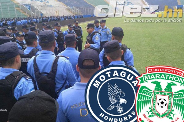 Más de 1,200 elementos de seguridad para la final de ida entre Motagua y Marathón