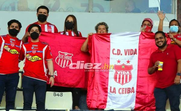 Los aficionados del Vida llegaron en un buen número al estadio de Tegucigalpa.