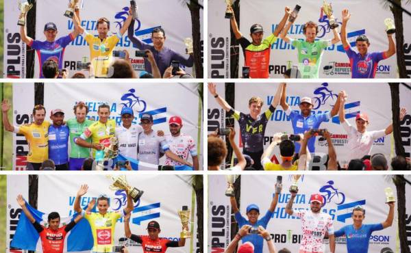 Ceremonia de premios de la Vuelta Honduras 2022. Fotos: La Baika hn.