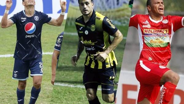 Roberto Moreira, Ramiro Rocca y Rony Martínez, tres de los grandes goleadores del Clausura-2021.