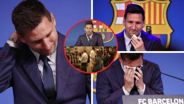 Messi ha mostrado una versión completamente desolada desde que comenzó su discurso hasta que terminó en su despedida del Barcelona. Vean las leyendas que lo acompañaron en su adiós.