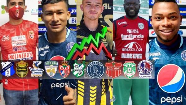 Jorge Claros, Iván López, Samuel Gómez, Wilmer Crisanto y Elmer Güity son algunos de los fichajes del Clausura 2021 en Honduras