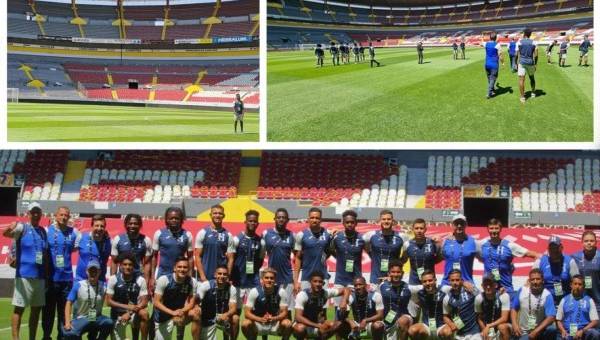 La Sub-23 de Honduras reconoció la cancha del estadio Jalisco donde este viernes enfrentará a Haití en el arranque del Preolímpico en Guadalajara.