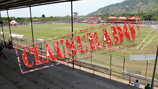 El estadio Francisco Martínez de Tocoa fue cerrado por la Comisión de Disciplina por cuatro partidos debido a los incidentes contra los árbitros. Fotos DIEZ