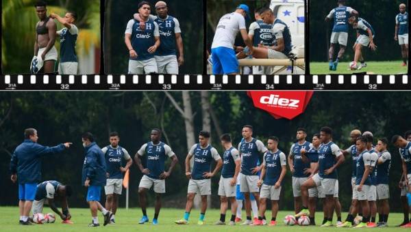 La Selección de Honduras completó su tercer entrenamiento de cara a la doble fecha eliminatoria ante Panamá y Costa Rica. Las postales que captó el lente de DIEZ. Fotos Joseph Amaya