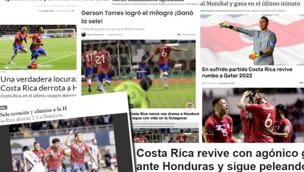 La prensa costarricense se siente optimista con el gran triunfo que sacó la 'Sele' en el último minuto frente a los catachos.