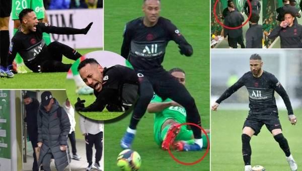 El atacante brasileño sufrió una horrible lesión en uno de sus tobillos; Ramos debutó con triunfo y tiene nuevo ''hermano''. Las imágenes que dejó la victoria del PSG frente al Saint-Etienne.