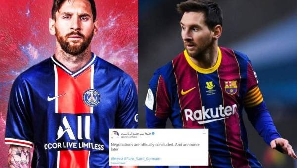 El hermano del Emir de Qatar, propetario del PSG, confirma que Lionel Messi ya es jugador del club francés y el anuncio se realizará más tarde.