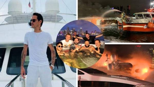 El famoso cantante tuvo una pérdida de 7 millones de dólares tras que un incendio quemará su yate 'Andiamo' valorado en esa cantidad. Aquí las fotos.