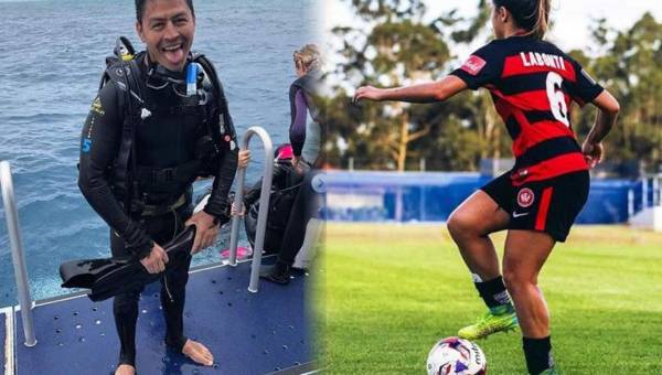 El jugador del Sporting Kansas City, el hondureño Roger Espinoza, recibirá el año nuevo en Australia junto a su guapa novia.