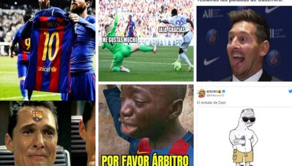 Estos son los mejores memes que dejó el Clásico Español. Real Madrid ganó el partido 0-1 en el Camp Nou y las burlas hacen pedazos al conjunto culé, Sergiño Dest por la oportunidad que falló y a Messi.