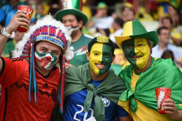 Ambiente en partido Brasil Mexico