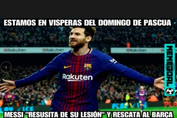 Lionel Messi se adueñó de los memes tras salvar al Barcelona