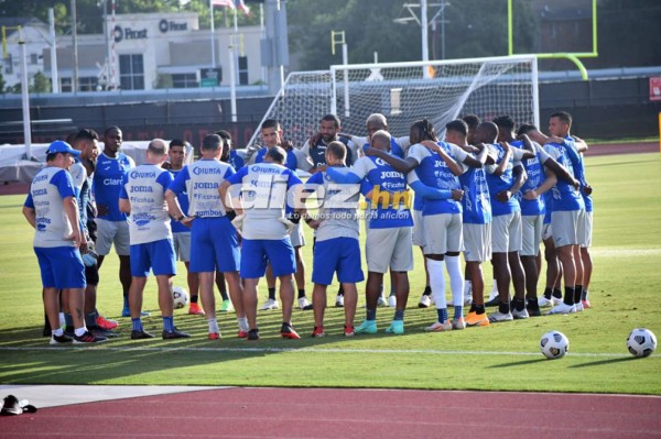 ¡Sonrisas, concentración y novedades! Las postales del primer entreno de Honduras en Houston