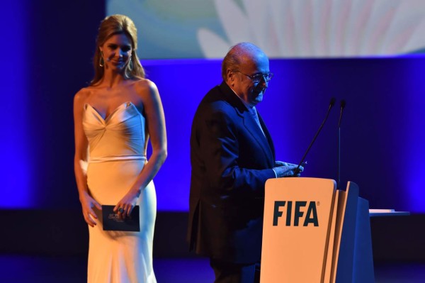 Fernanda Lima durante el Congreso de la FIFA de 2014 en Río de Janeiro