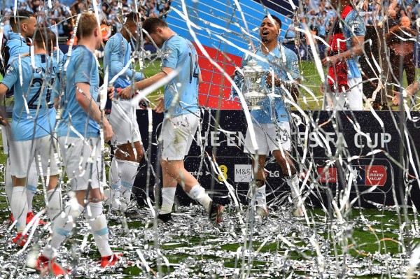 Así celebró el Manchester City el título de la FA Cup en Inglaterra
