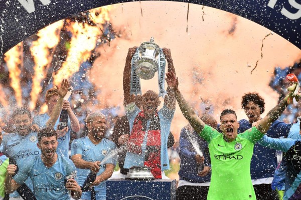 Así celebró el Manchester City el título de la FA Cup en Inglaterra