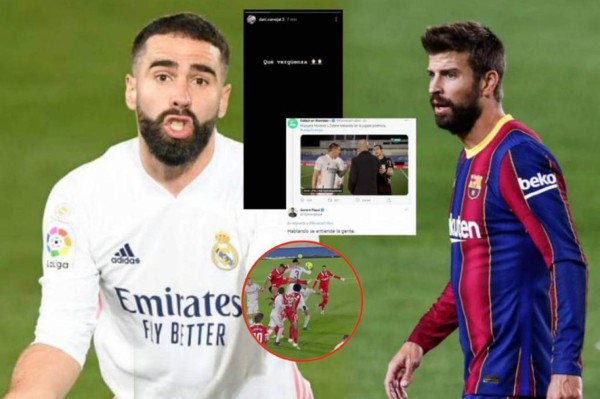 Carvajal explota tras el penal del Sevilla y Piqué responde a las quejas de Zidane: 'Qué verguenza'