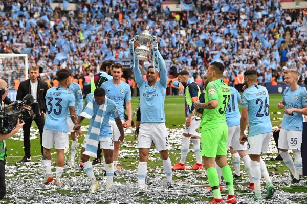 Así celebró el Manchester City el título de la FA Cup en Inglaterra