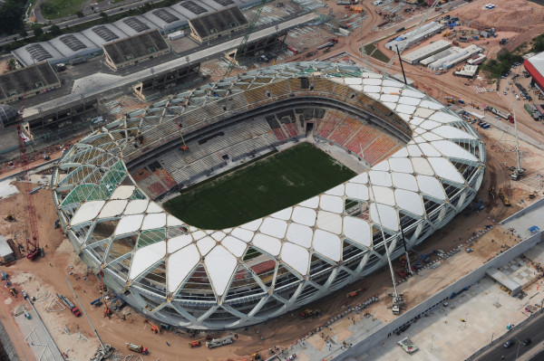 Siguen paralizadas obras en estadio donde se jugará el Honduras-Suiza