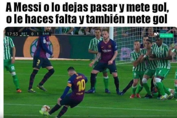 Los memes elogian a Messi tras su hattrick contra el Betis y hacen pedazos al mexicano Diego Lainez