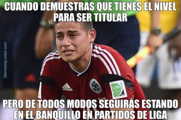 MEMES: James anota doblete y ni aún así lo perdonaron en las redes&nbsp;&nbsp;