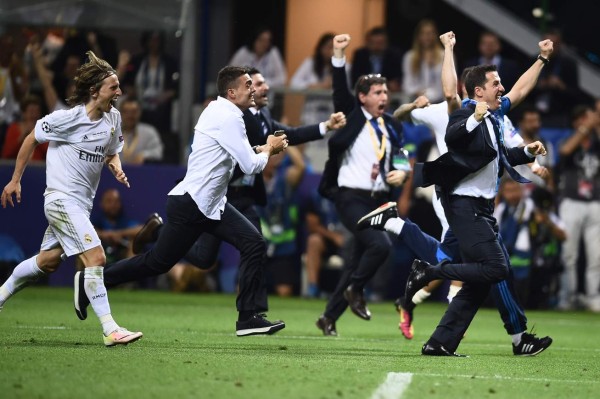 La eufórica celebración del Real Madrid tras ganar la Undécima Champions League