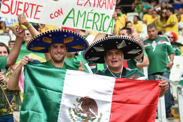 Ambiente en partido Brasil Mexico